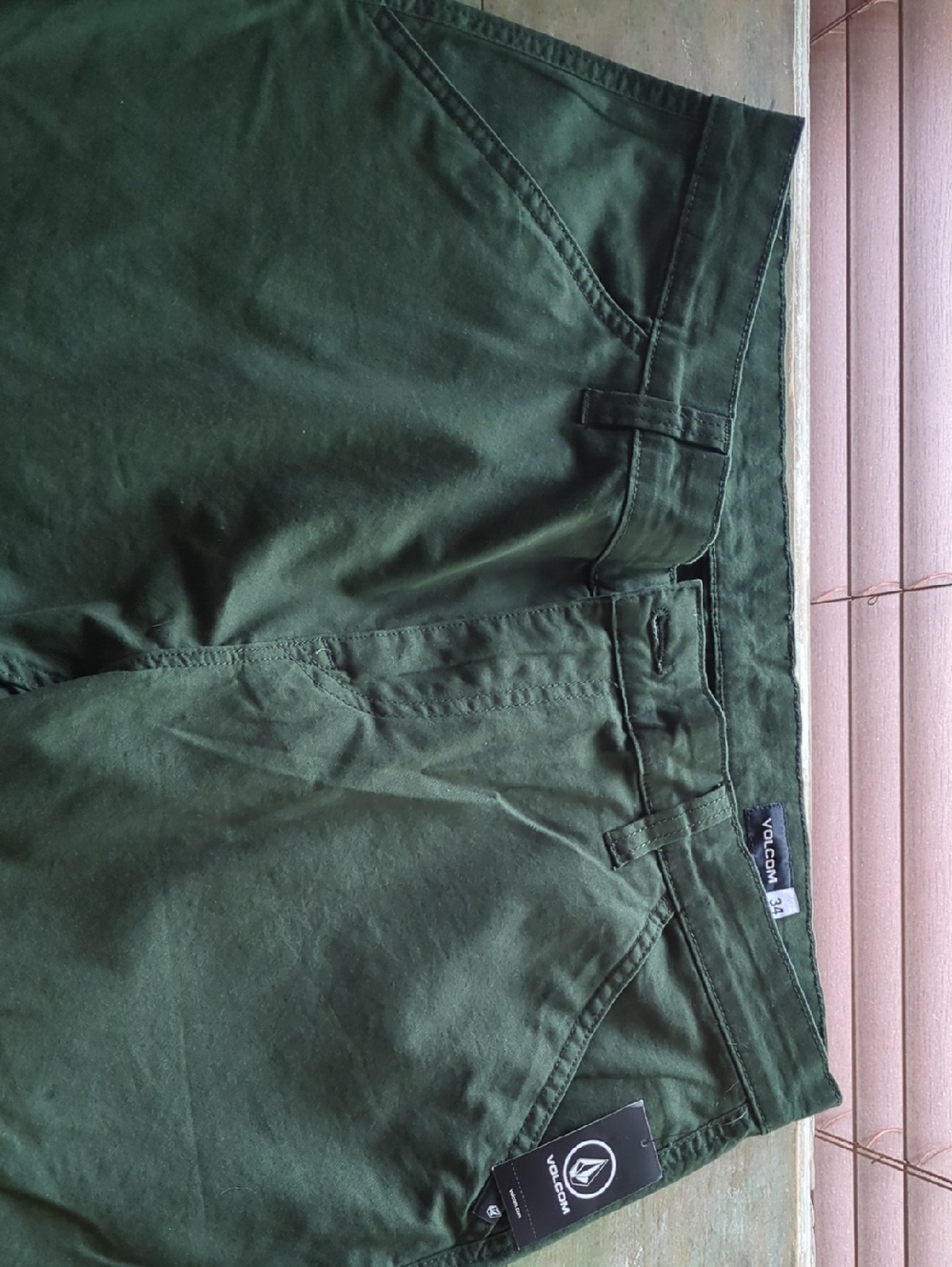 Volcom Dark Green Men's Chino Shorts